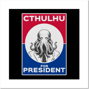 Cthulhu For President USA 2024 Election Red Blue #2 Posters and Art